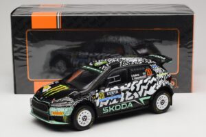 Skoda Fabia Rally2 #20 O. Solberg / E. Edmund Safari Rally Kenya 2024 IXO 1:18 18RMC222 Metāls — attēls 6 no 6