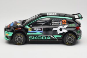 Skoda Fabia Rally2 #22 Toksport G. Greensmith / J. Andersson Safari Rally Kenya 2024 IXO 1:18 18RMC209 Metāls — attēls 3 no 6