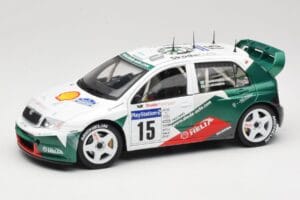 Skoda Fabia WRC #15 T. Gardemeister / P. Lukander WRC 1999 Solido 1:18 90457 Metāls