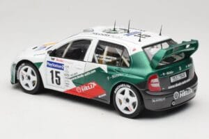 Skoda Fabia WRC #15 T. Gardemeister / P. Lukander WRC 1999 Solido 1:18 90457 Metāls — attēls 7 no 8