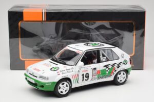 Skoda Felicia Kit Car #19 P. Sibera / P. Gross Tour de Corse 1995 IXO 1:18 18RMC149B Metāls — attēls 6 no 6