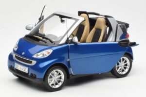Smart Fortwo W451 Kabriolets Zils Sudrabains Minichamps 1:18 Q0022565V001C80Q00 Metāls — attēls 2 no 8