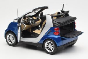 Smart Fortwo W451 Kabriolets Zils Sudrabains Minichamps 1:18 Q0022565V001C80Q00 Metāls — attēls 5 no 8
