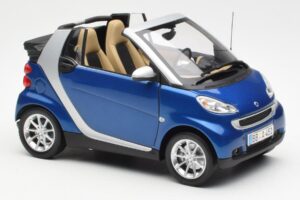 Smart Fortwo W451 Kabriolets Zils Sudrabains Minichamps 1:18 Q0022565V001C80Q00 Metāls — attēls 6 no 8