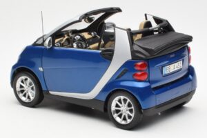 Smart Fortwo W451 Kabriolets Zils Sudrabains Minichamps 1:18 Q0022565V001C80Q00 Metāls — attēls 7 no 8