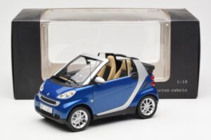Smart Fortwo W451 Kabriolets Zils Sudrabains Minichamps 1:18 Q0022565V001C80Q00 Metāls — attēls 8 no 8