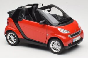 Smart Fortwo W451 Kabriolets Sarkans Melns Minichamps 1:18 150036333 Metāls — attēls 6 no 8