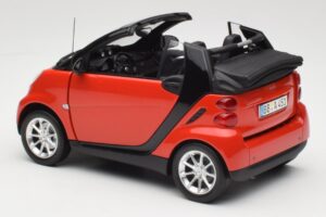 Smart Fortwo W451 Kabriolets Sarkans Melns Minichamps 1:18 150036333 Metāls — attēls 7 no 8