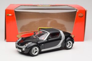 Smart Roadster Melns Bburago 1:18 34099-M1 Metāls — attēls 8 no 8