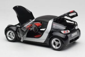 Smart Roadster Tumšzils Bburago 1:18 34917 Metāls — attēls 5 no 8