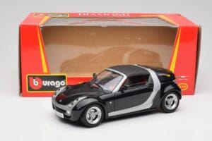 Smart Roadster Tumšzils Bburago 1:18 34917 Metāls — attēls 8 no 8