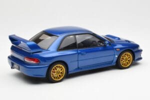 Subaru Impreza 22B Upgraded Version Zils Ar Zelta Diskiem AUTOart 1:18 78602 Metāls — attēls 3 no 8