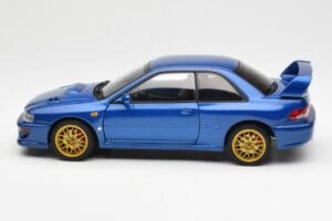 Subaru Impreza 22B Upgraded Version Zils Ar Zelta Diskiem AUTOart 1:18 78602 Metāls — attēls 4 no 8