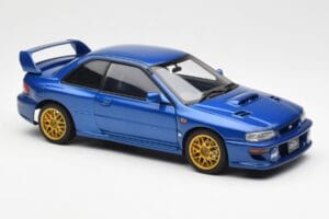 Subaru Impreza 22B Upgraded Version Zils Ar Zelta Diskiem AUTOart 1:18 78602 Metāls — attēls 6 no 8