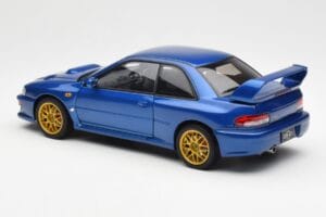 Subaru Impreza 22B Upgraded Version Zils Ar Zelta Diskiem AUTOart 1:18 78602 Metāls — attēls 7 no 8
