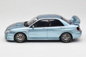 Subaru Impreza WRX STi WR1 GD P. Solberg Edition Ice Blue Metallic Otto 1:18 OT1114 Sveķi — attēls 3 no 6