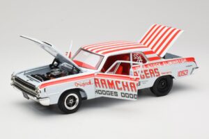 Dodge 330 Super Stock Ramchargers NHRA 1964 Highway 61 1:18 50044 Metāls — attēls 2 no 8