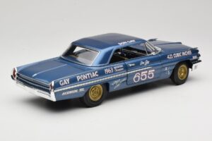 Pontiac Catalina Super Duty Super Stock #655 Zils 1962 Auto World 1:18 AW201/06 Metāls — attēls 3 no 8