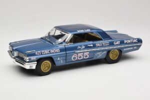 Pontiac Catalina Super Duty Super Stock #655 Zils 1962 Auto World 1:18 AW201/06 Metāls
