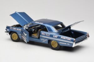 Pontiac Catalina Super Duty Super Stock #655 Zils 1962 Auto World 1:18 AW201/06 Metāls — attēls 5 no 8