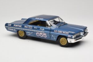 Pontiac Catalina Super Duty Super Stock #655 Zils 1962 Auto World 1:18 AW201/06 Metāls — attēls 6 no 8