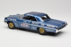 Pontiac Catalina Super Duty Super Stock #655 Zils 1962 Auto World 1:18 AW201/06 Metāls — attēls 7 no 8