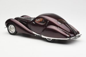 Talbot-Lago T150 C-SS Figoni & Falaschi Teardrop Tumši Bordeaux Metalic CMC 1:18 M-179 Metāls — attēls 4 no 6