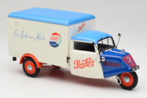 Tempo Dreirad Kastenwagen Pepsi Minichamps 1:18 150099024 Metāls — attēls 6 no 8