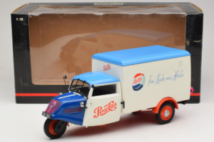 Tempo Dreirad Kastenwagen Pepsi Minichamps 1:18 150099024 Metāls — attēls 8 no 8