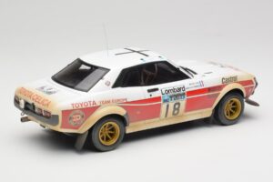 Toyota Celica 2000 GT RA21 #18 J-L. Therier RAC Rally 1977 IXO 1:18 18RMC189C Metāls — attēls 2 no 6