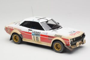 Toyota Celica 2000 GT RA21 #18 J-L. Therier RAC Rally 1977 IXO 1:18 18RMC189C Metāls — attēls 4 no 6