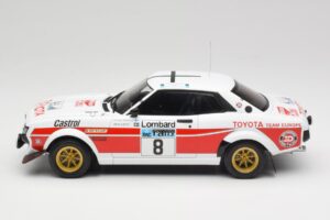Toyota Celica 2000 GT RA21 #8 H. Mikkola / A. Hertz RAC Rally 1977 IXO 1:18 18RMC189A Metāls — attēls 3 no 6
