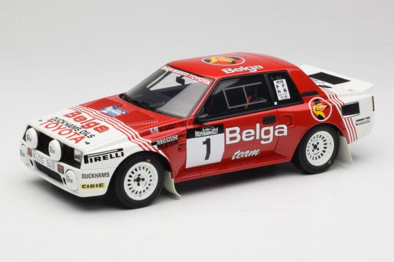 Toyota Celica Twin-Cam Turbo Team Belga #1 J. Kankkunen / F. Gallagher Haspengouw Rally 1995 Otto 1:18 OT1143 Sveķi