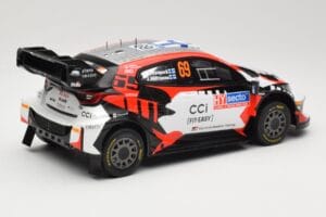 Toyota GR Yaris Rally1 #69 Toyota Gazoo Racing WRT K. Rovanpera / J. Halttunen Rally Finland 2024 IXO 1:18 18RMC218 Metāls — attēls 2 no 6