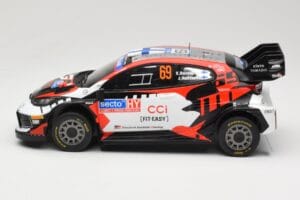 Toyota GR Yaris Rally1 #69 Toyota Gazoo Racing WRT K. Rovanpera / J. Halttunen Rally Finland 2024 IXO 1:18 18RMC218 Metāls — attēls 3 no 6