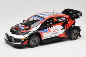 Toyota GR Yaris Rally1 #69 Toyota Gazoo Racing WRT K. Rovanpera / J. Halttunen Rally Finland 2024 IXO 1:18 18RMC218 Metāls