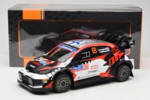 Toyota GR Yaris Rally1 #69 Toyota Gazoo Racing WRT K. Rovanpera / J. Halttunen Rally Finland 2024 IXO 1:18 18RMC218 Metāls — attēls 6 no 6