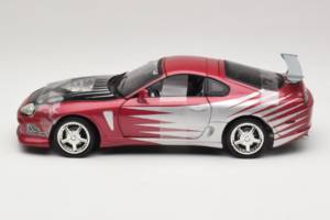 Toyota Supra A80 Fast & Furious Violets Sudrabs ERTL 1:18 33708 Metāls — attēls 3 no 6