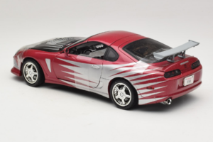 Toyota Supra A80 Fast & Furious Violets Sudrabs ERTL 1:18 33708 Metāls — attēls 5 no 6