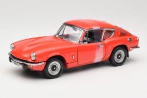Triumph GT6 Mk3 Sarkans Sun Star 1:18 1056 Metāls