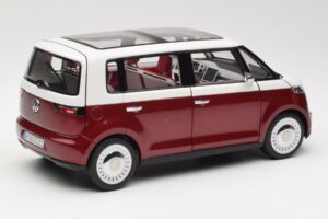 Volkswagen Bulli Minibus Concept Sarkans & Balts Norev 1:18 7E9099203BL9 Metāls — attēls 3 no 8