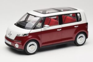 Volkswagen Bulli Minibus Concept Sarkans & Balts Norev 1:18 7E9099203BL9 Metāls