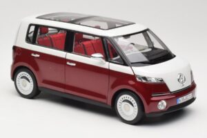 Volkswagen Bulli Minibus Concept Sarkans & Balts Norev 1:18 7E9099203BL9 Metāls — attēls 6 no 8