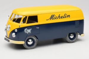 Volkswagen T1 Combi Michelin Melns & Dzeltens Solido 1:18 9406 Metāls