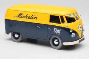 Volkswagen T1 Combi Michelin Melns & Dzeltens Solido 1:18 9406 Metāls — attēls 6 no 8