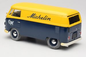 Volkswagen T1 Combi Michelin Melns & Dzeltens Solido 1:18 9406 Metāls — attēls 7 no 8