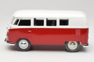Volkswagen Combi T1 Sarkans & Balts Solido 1:18 8031 Metāls — attēls 4 no 8