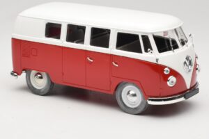 Volkswagen Combi T1 Sarkans & Balts Solido 1:18 8031 Metāls — attēls 6 no 8