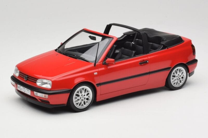 Volkswagen Golf Kabriolets Mk3 Sarkans Norev 1:18 188433 Metāls