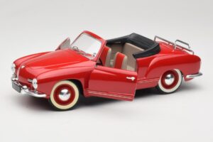 Volkswagen Karmann Ghia Kabriolets Sarkans Solido 1:18 8058 Metāls — attēls 2 no 8